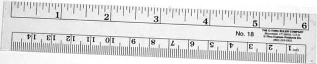 RULER INCHES/METRIC 6 INCH