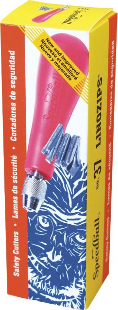 Speedball Linozip Safety Linoleum Cutters - 5 Cutter Assortment Pack  Perfect for Beginners, Includes Lino Handle