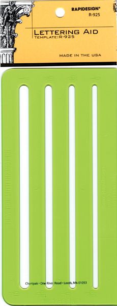TEMPLATE LETTERING AID