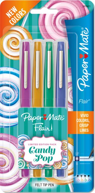 FLAIR 4 PK CANDY POP MED