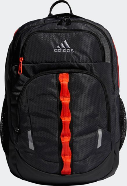 Adidas orange and store black backpack