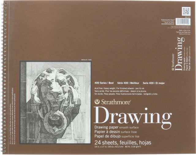 Strathmore Medium Drawing Spiral Paper Pad 11X14-24 Sheets -400500