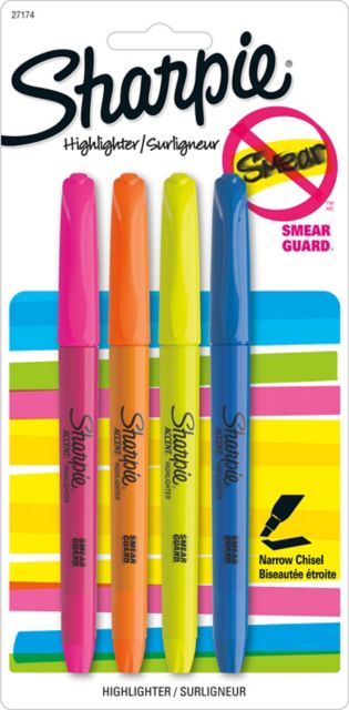 POCKET ACCENT 4PK SHARPIE