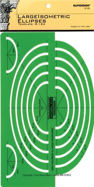 TEMPLATE ELLIPSE ISOMETRIC LARGE