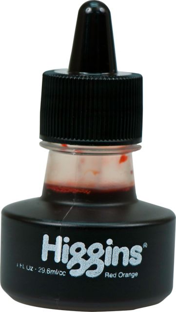 HIGGINS INK RED ORANGE 1 OZ