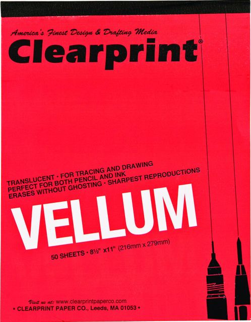 New Staedtler Vellum Tracing Paper, 8.5 x 11, White, 50/Pad 