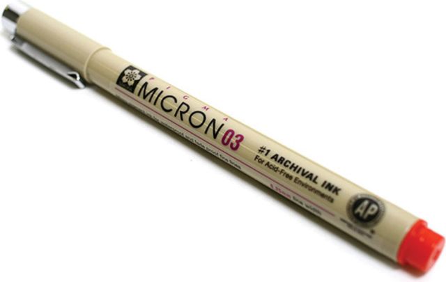 MICRON PEN .35MM RED