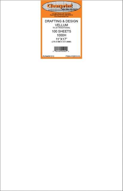 VELLUM SHEET #1000H 11X17