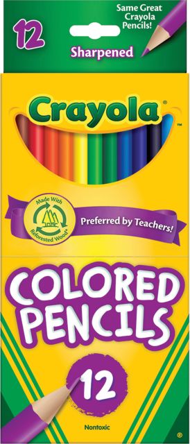 CRAYOLA COLOR PENCIL 12 PK( 12