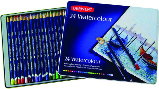Derwent Watercolor Pencil 24 Color Set Tin