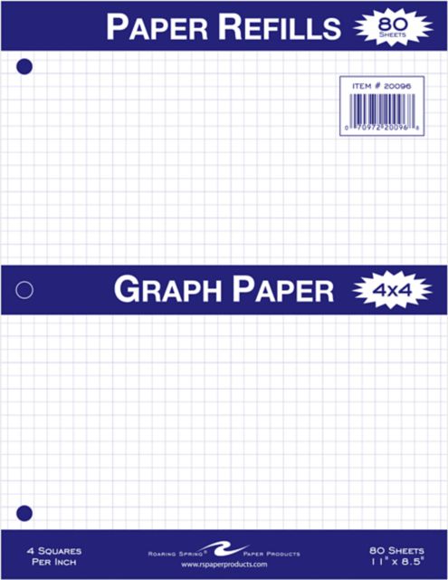 FILLER PAPER 4x4 80SH QUAD