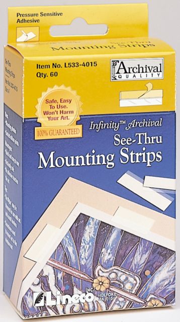 C-THRU MOUNTING STRIPS 4 INCH  60/PACK