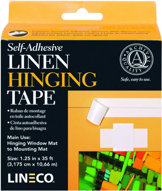 Self Adhesive White Linen Tape 1.25  x  35 Foot
