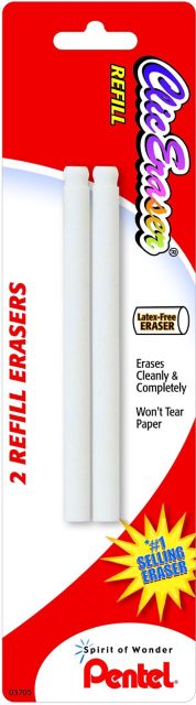 CLIC ERASER REFILL 2-PACK