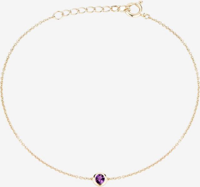 New York University Amethyst Bracelet - 14k Gold