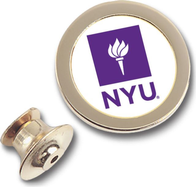 New York University CSI Gold Lapel Pin with Colored Medallion - ONLINE ONLY