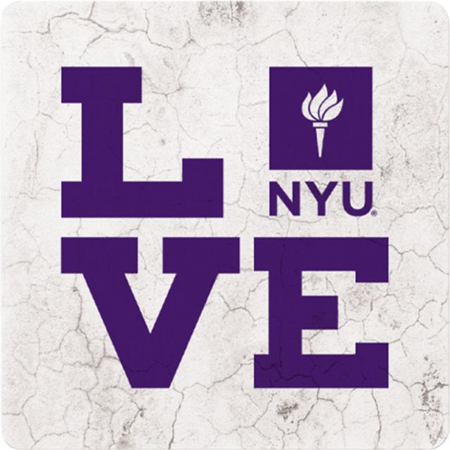 New York University 4'' x 4'' Coaster