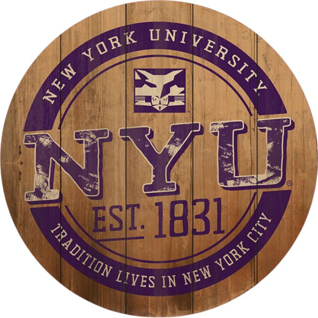 New York University Barrel Top Wall Mount 26''x26'' - ONLINE ONLY