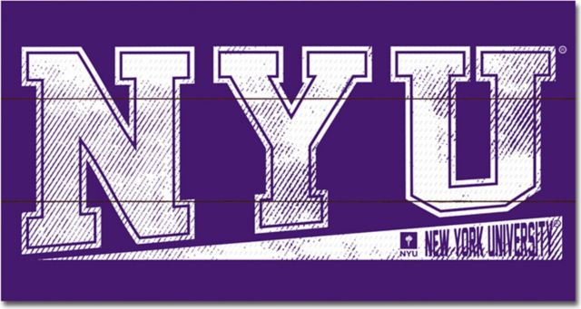 New York University 11x20 Wood Plank Sign - ONLINE ONLY