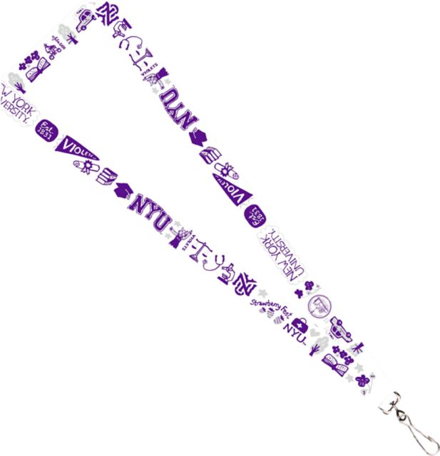 New York University Julia Gash 3-4'' Satin Lanyard