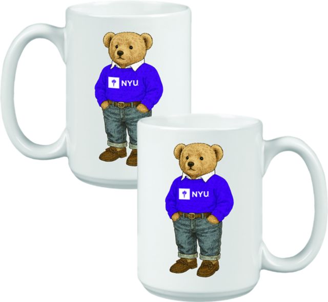 New York University 15 oz. Teddy Bear Mug