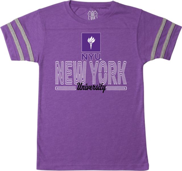 New York University Youth Backfield Short Sleeve T-Shirt