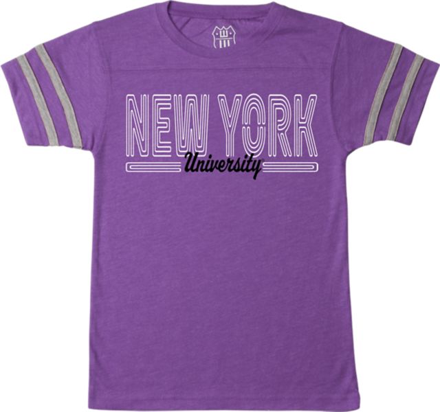 New York University Boys Backfield Short Sleeve T-Shirt
