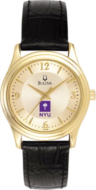 Bulova Ladies' Gold and Leather Watch - ONLINE ONLY