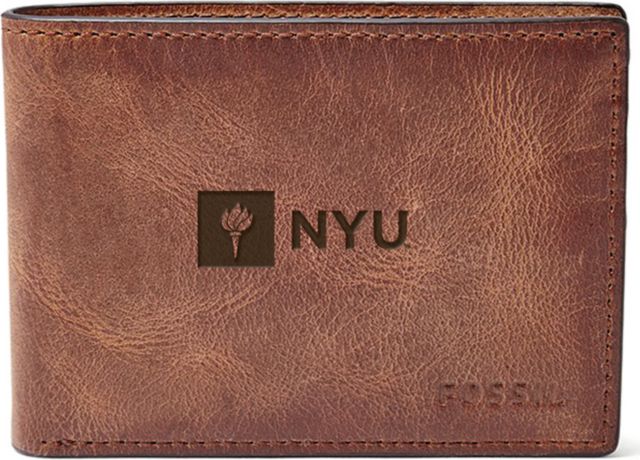 Fossil Leather Derrick Front Pocket Bifold - Brown - ONLINE ONLY