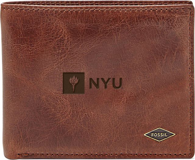 Fossil Leather Ryan RFID Flip ID Bifold - Dark Brown - ONLINE ONLY