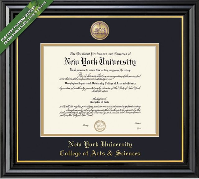 Framing Success Coronado 11.25 x 14.25 College of Arts & Sciences Diploma with Medallion & Double mat - ONLINE ONLY