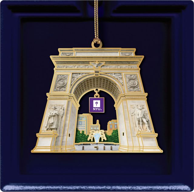New York University Brass Ornament