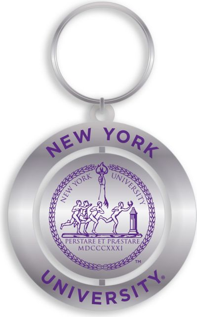 New York University Spinner Key Chain