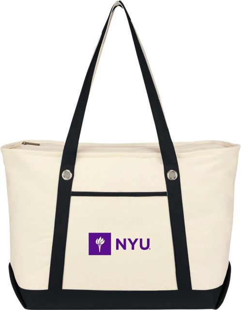 New York University Canvas Zippered Tote Bag