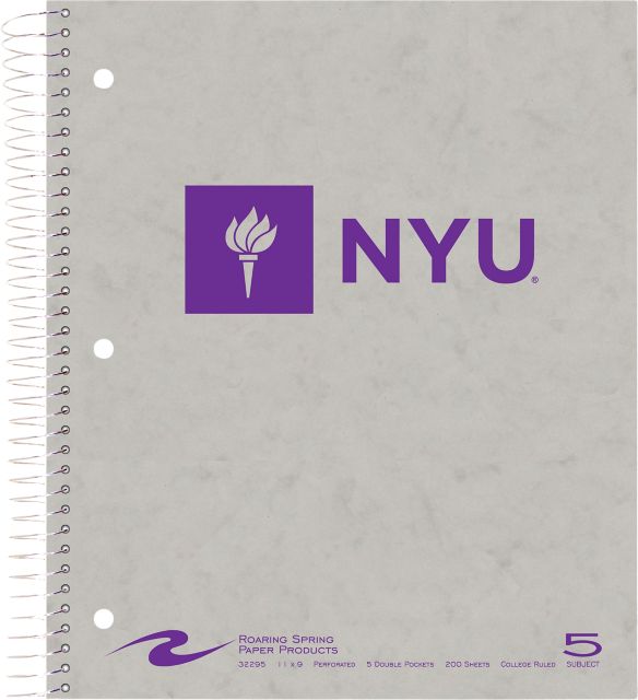 New York University 5 Subject Notebook 200-Sheet