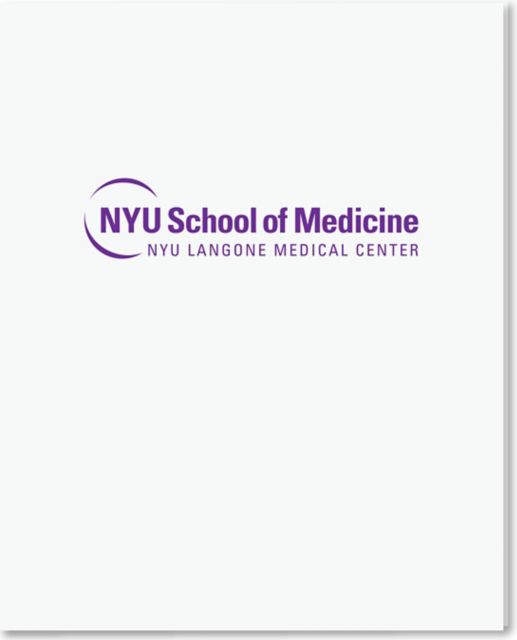 New York University Langone Medical Center 2 Pocket Folder