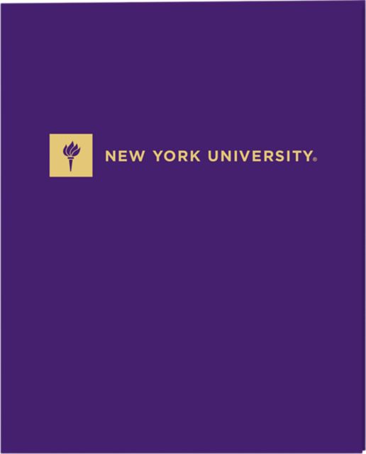 New York University 2 Pocket Folder