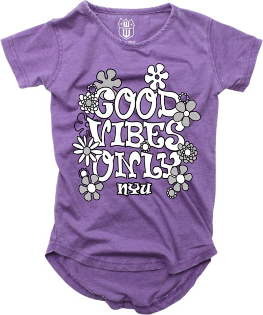 New York University Youth Girl's Crewneck | Wes & Willy | Grape | Youth Medium