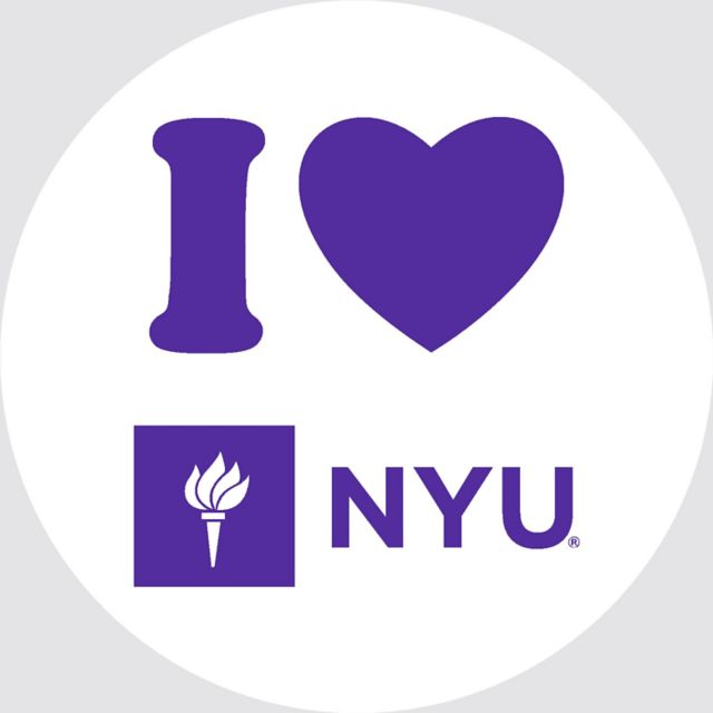 New York University 3" Button Magnet