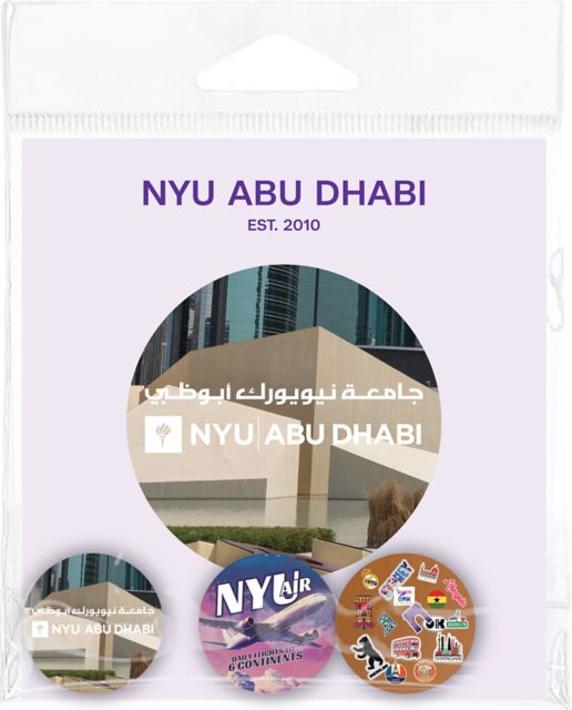 New York University Abu Dhabi Global Buttons 3 Pack