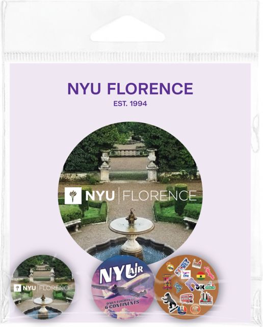 New York University Florence Global Buttons 3 Pack