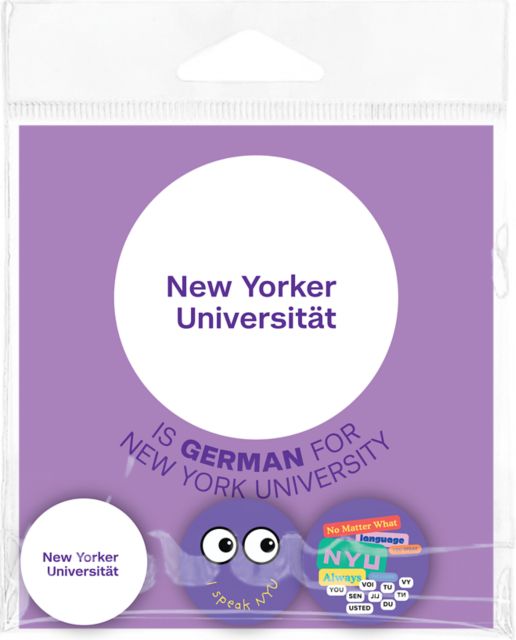 New York University German Language Buttons 3 Pack