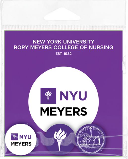 New York University Nursing Buttons 3 Pack