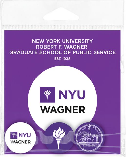 New York University Wagner Buttons 3 Pack