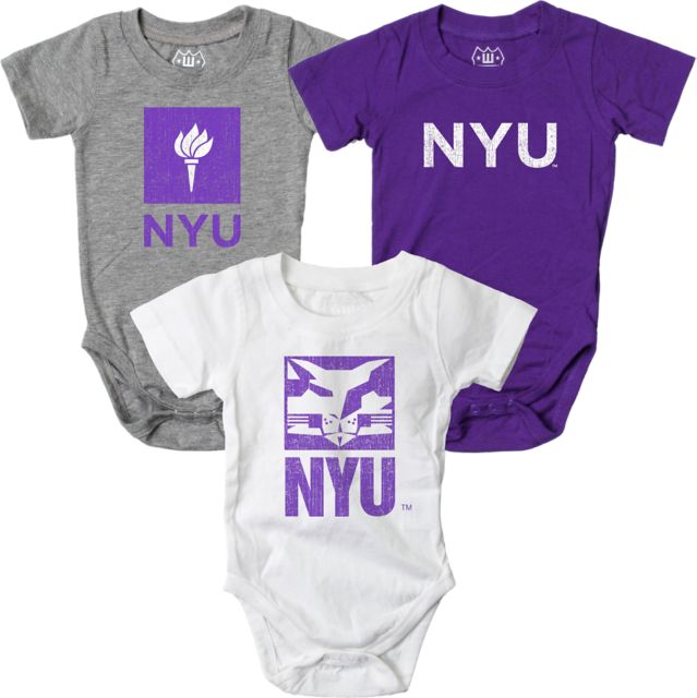 New York University Infant Bodysuit 3-Pack