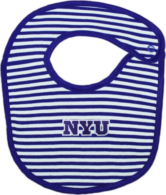 New York University Infant Stripe Bib