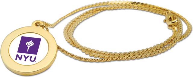 CSI Gold Pendant Necklace With Colored Medallian - ONLINE ONLY