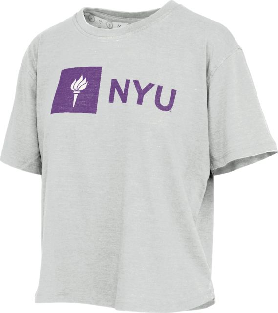 New York University Women's Cropped Short Sleeve T-Shirt