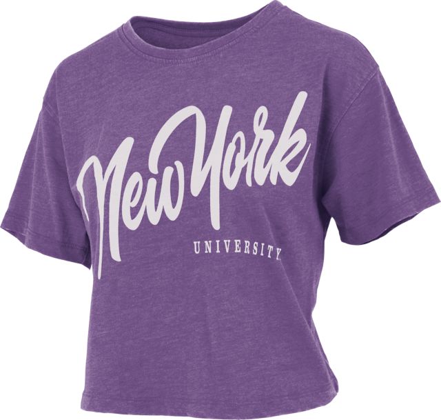 New York University Women's  Cropped Short Sleeve T-Shirt