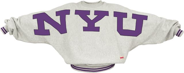 New York University Women's Ribbed Fleece Crewneck Sweatshirt